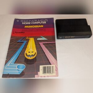 Vintage Texas Instruments Munchman Game Cartridge TI99/4A w/ Manual UNTESTED